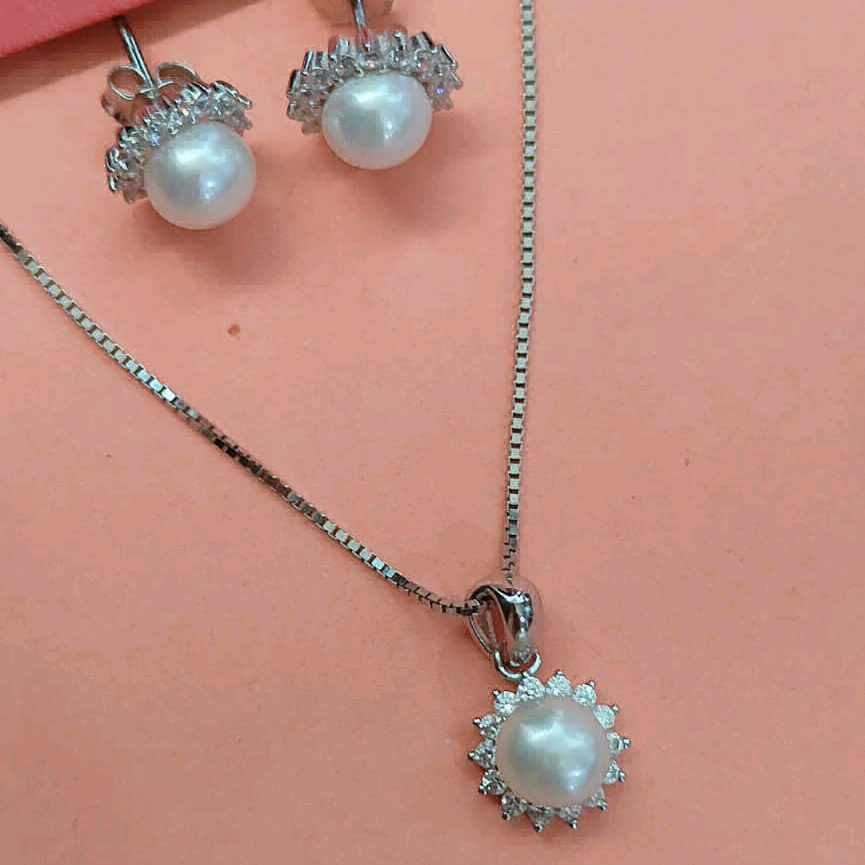 Silver Never Enough Pearl Set